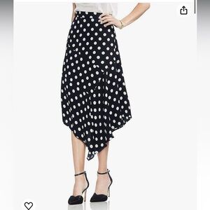Vince Camuto Asymmetrical Polka Dot Skirt